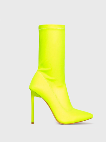 Сексуальные сапоги на остром каблуке ниже колена